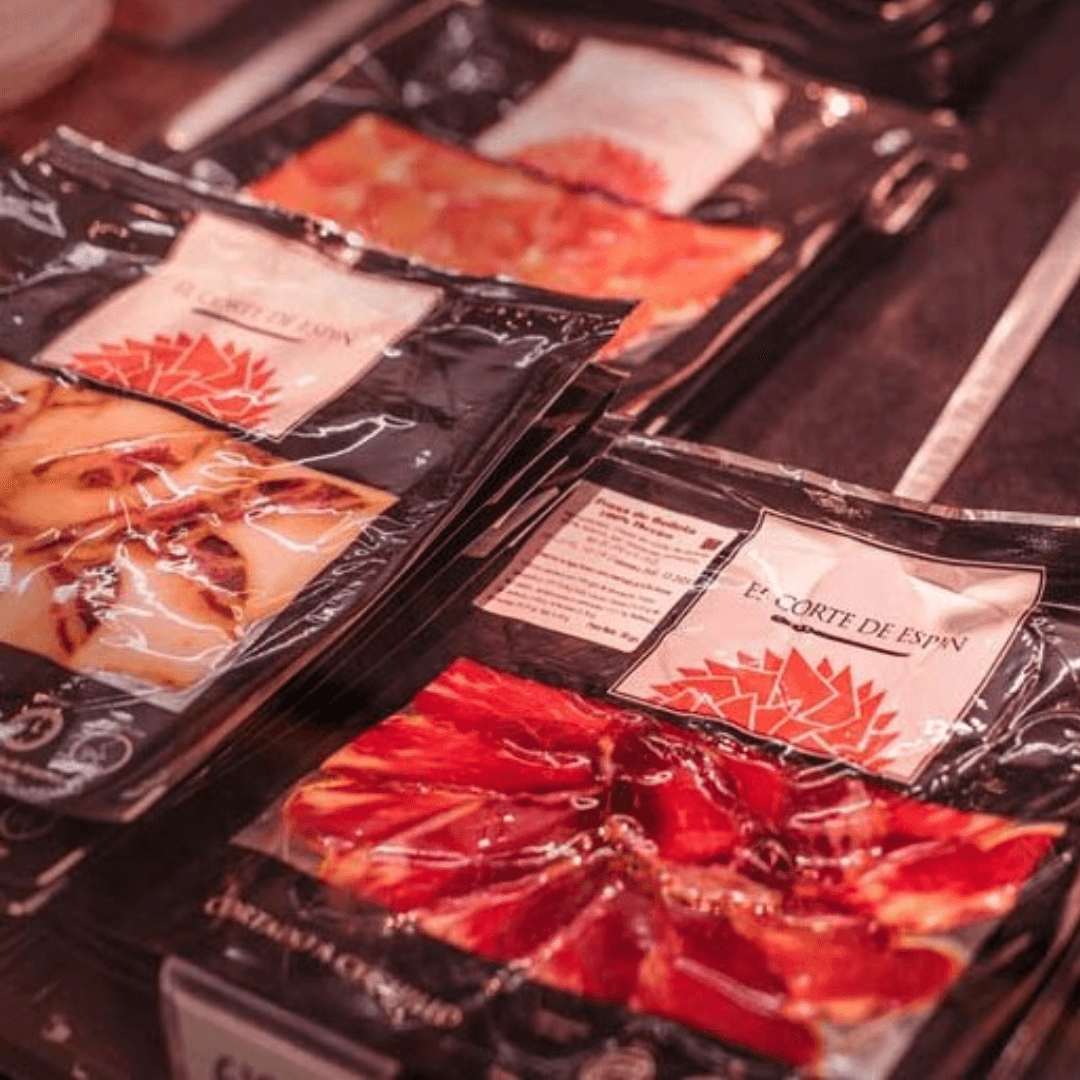 Sliced 100% Iberian Bellota Shoulder from Dehesa Barón de Ley, Hand-Cut by Master Butcher Jorge Espín