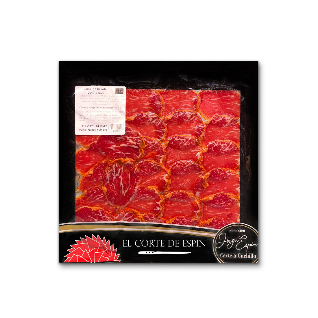LONCHEADO DE LOMO DE BELLOTA 100% IBÉRICO ARTESANO (AL PIMENTÓN DE LA VERA)