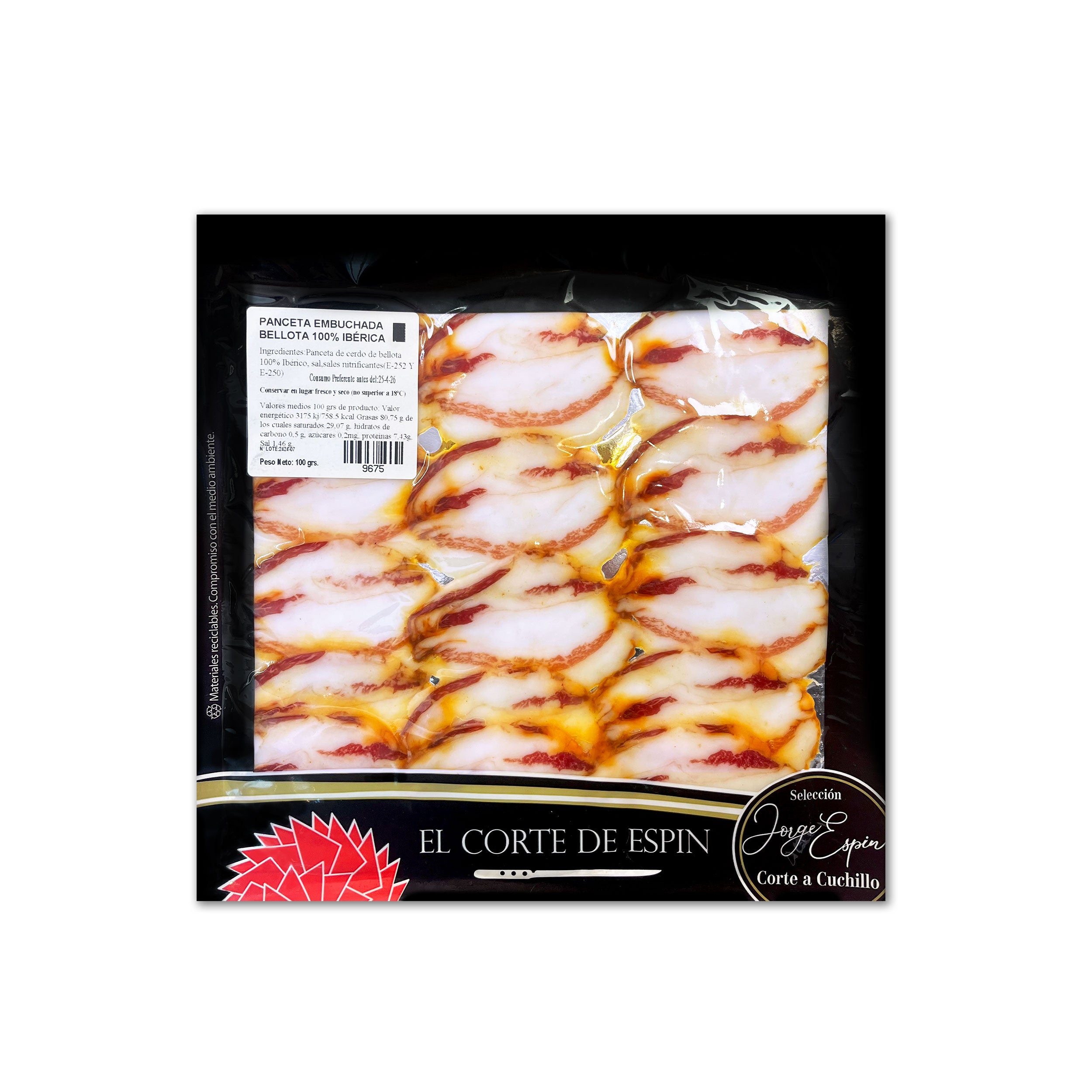 LONCHEADO DE PANCETA DE BELLOTA 100% IBÉRICA