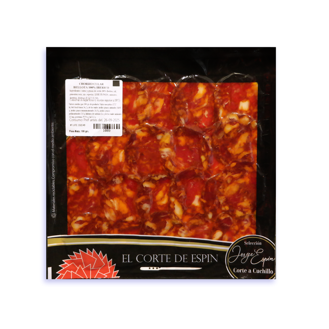 LONCHEADO DE CHORIZO CULAR DE BELLOTA IBÉRICO