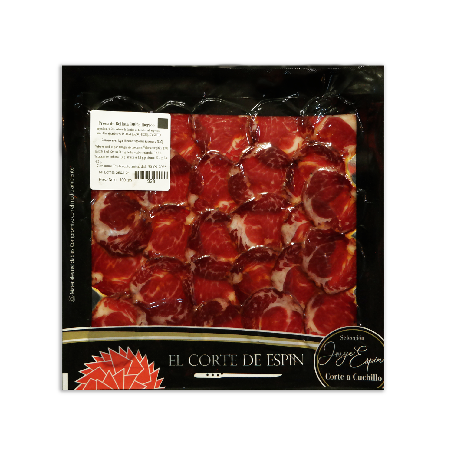 LONCHEADO DE PRESA DE BELLOTA 100% IBÉRICO