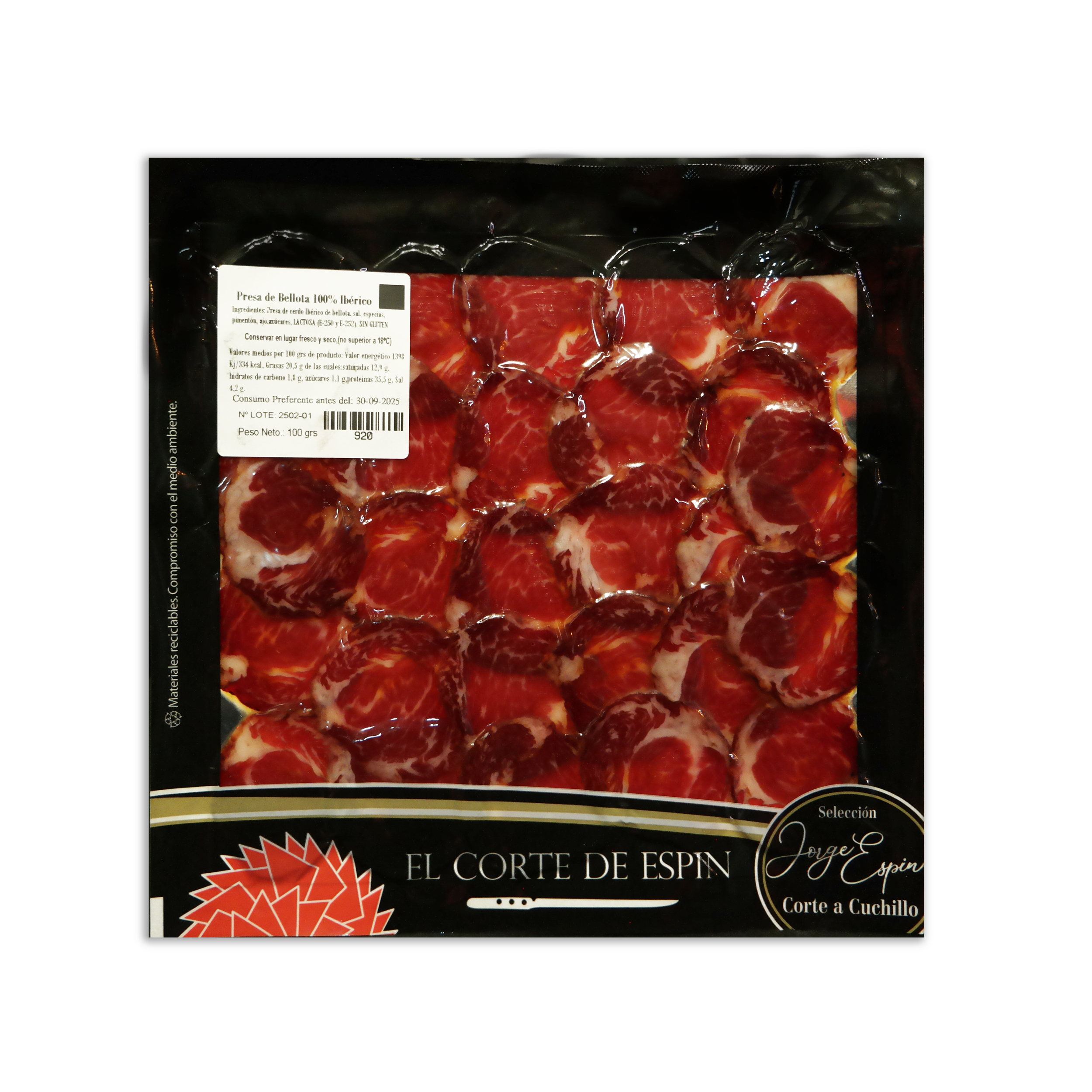 LONCHEADO DE PRESA DE BELLOTA 100% IBÉRICO